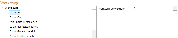 Konfiguration Zoom In