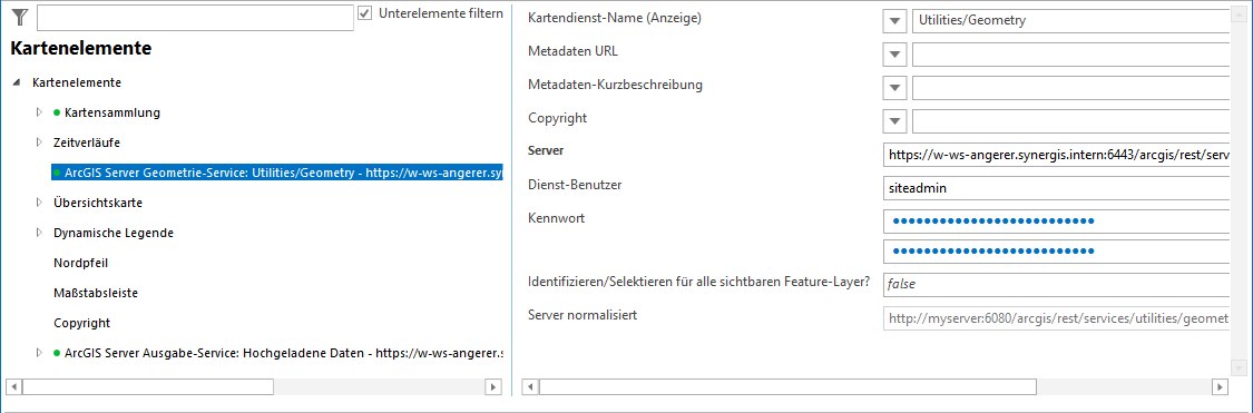 ArcGIS Server Geometrie-Service Konfiguration