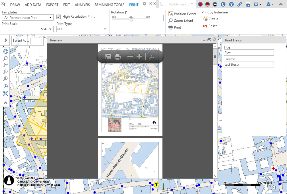 Overview of Index print in the Core Client