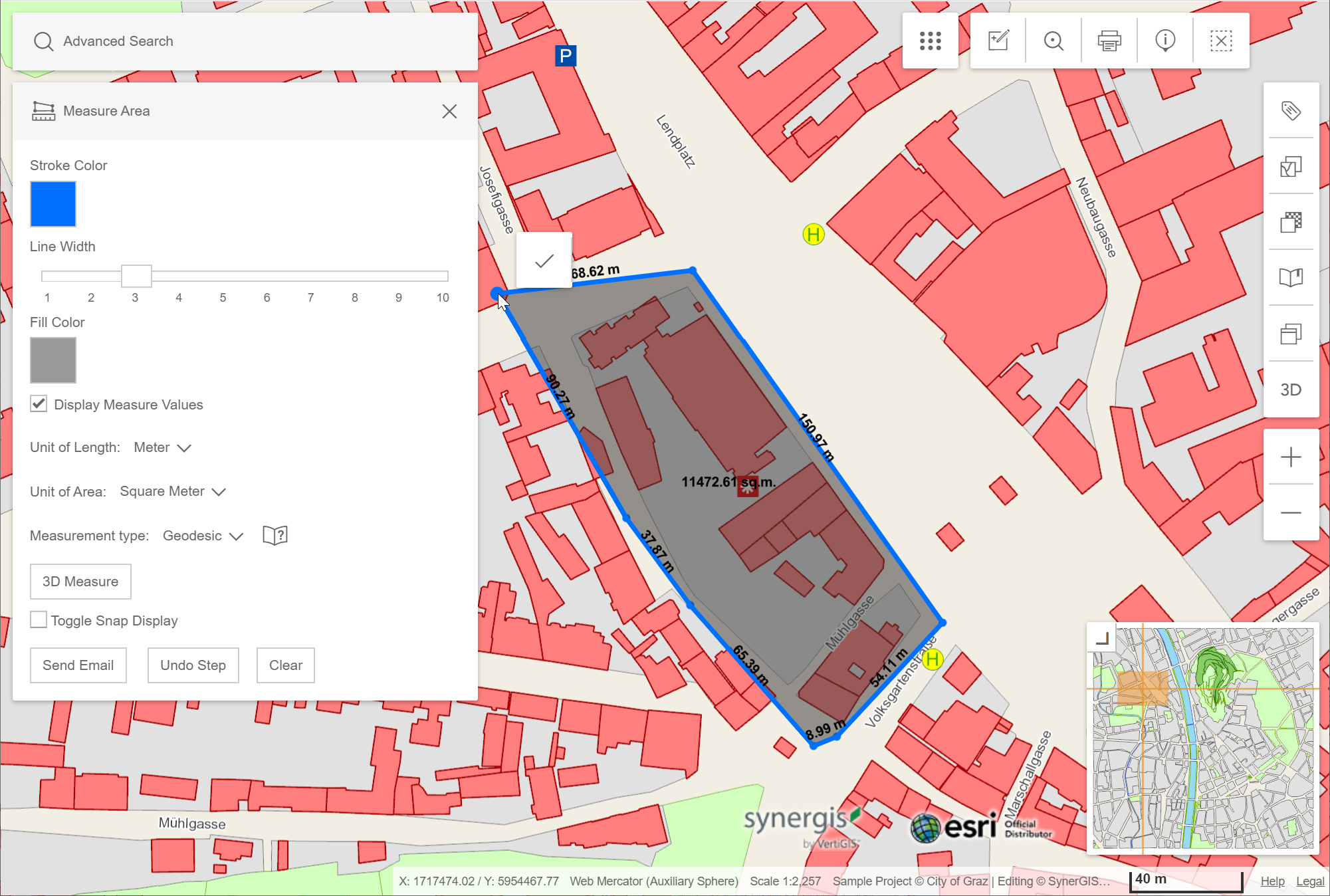 Moving of a vertex of an active measurement in the WebOffice flex Moving of a vertex of an active measurement in the WebOffice flex
