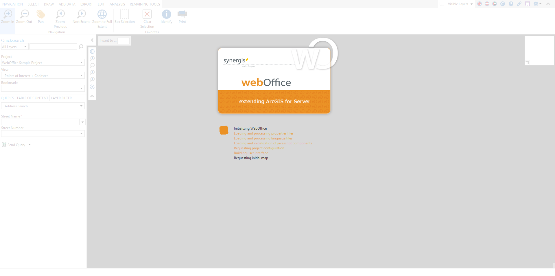 Userdefined grey background color within the map area of the WebOffice core client
