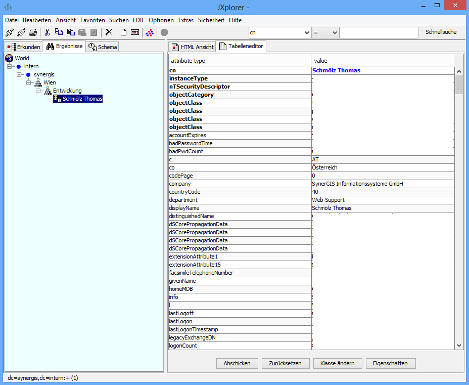 User's attributes User's attributes