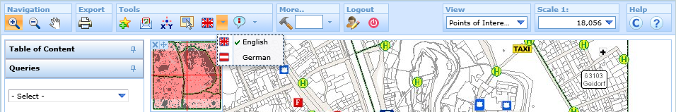 WebOffice 10.8 SP2 project offering English and German