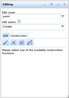 Construction tools for creating point objects Construction tools for creating point objects