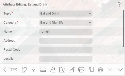 Edit attributes in the WebOffice mobile client - tablet mode