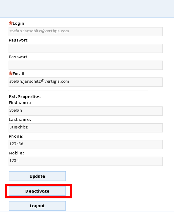 user deactivate user deactivate