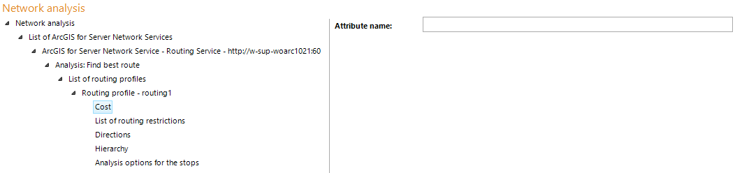 Cost configuration