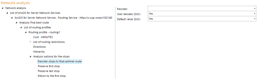 Reorder stops to find optimal route configuration