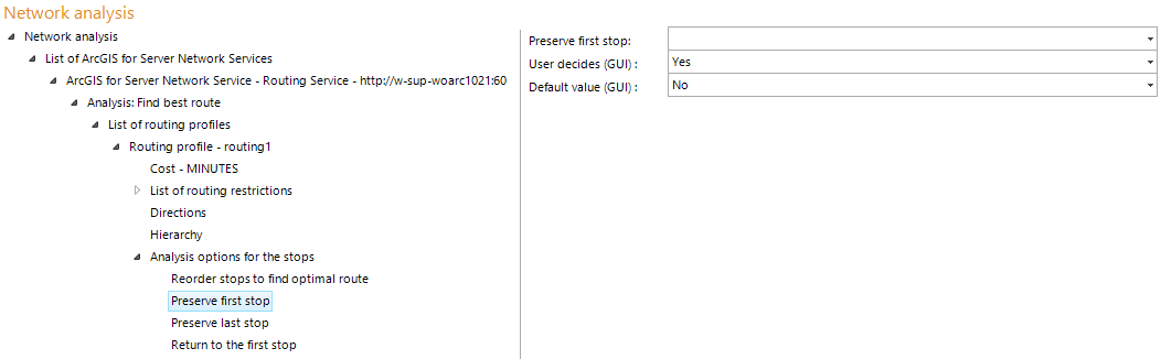 Preserve first stop configuration