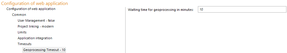 Geoprocessing timeout configuration