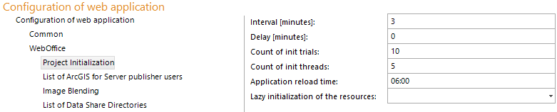 Project initialization configuration