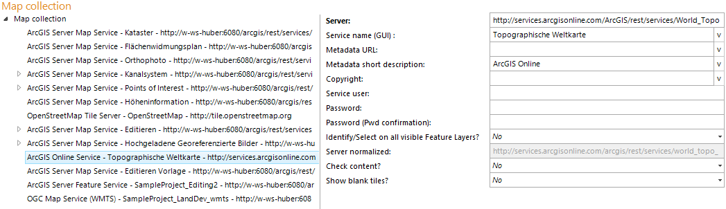 ArcGIS Online service configuration