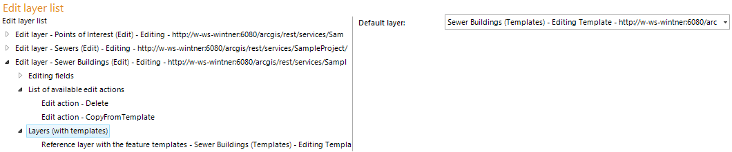 Layers (with templates) configuration