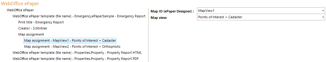 Map assignment configuration