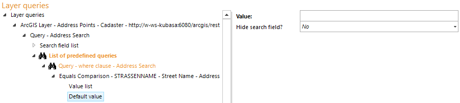 Default value configuration