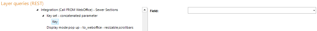 Key - concatenated parameter configuration