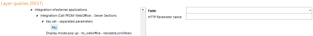 Key - separated parameters configuration