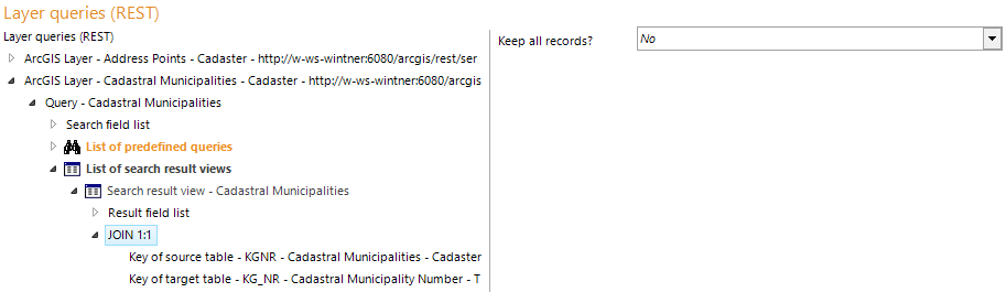 JOIN 1:1 configuration