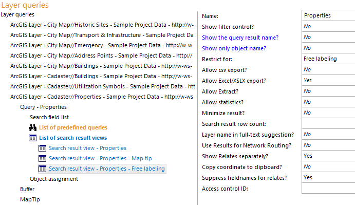 Search result view configuration