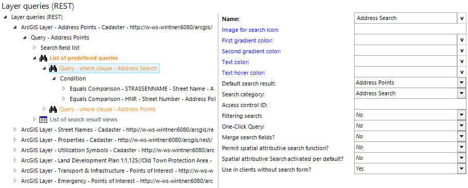 Query - where clause configuration