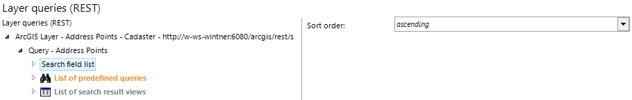Search field list configuration