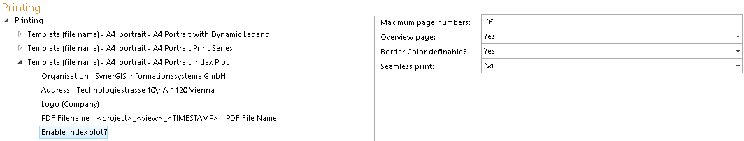 Enable index plot configuration