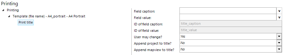 Print title configuration