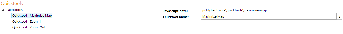 Quicktools configuration