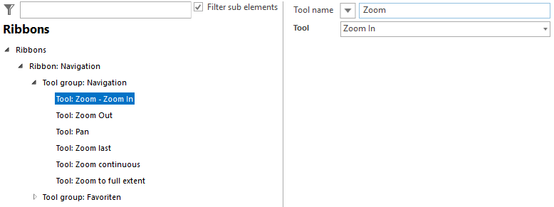 Tool configuration