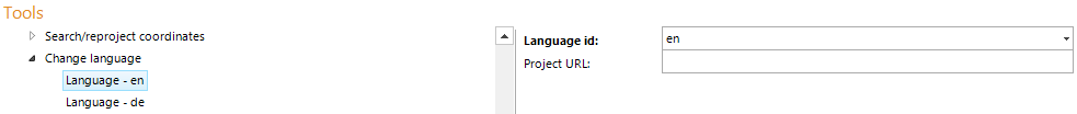 Language configuration