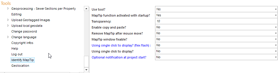 Identify MapTip tool configuration