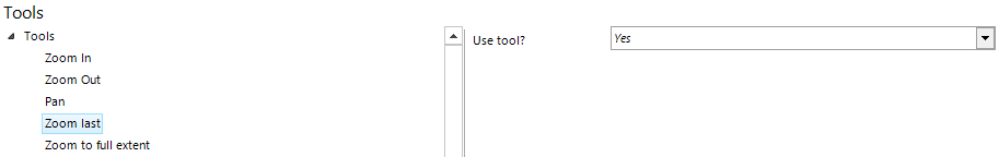 Zoom last tool configuration