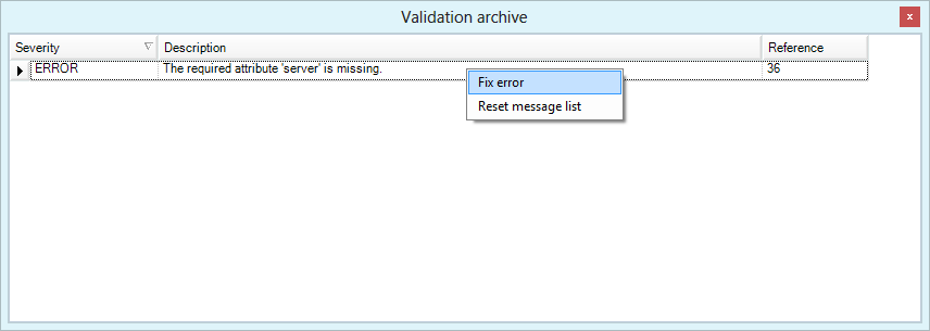 Fix validation error function