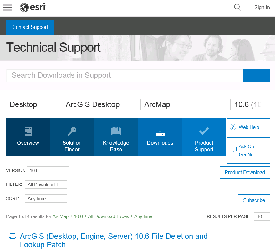 Filter function for searching Esri patches Filter function for searching Esri patches