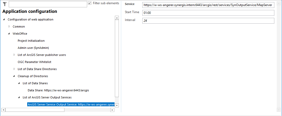 Cleanup Output Services properties