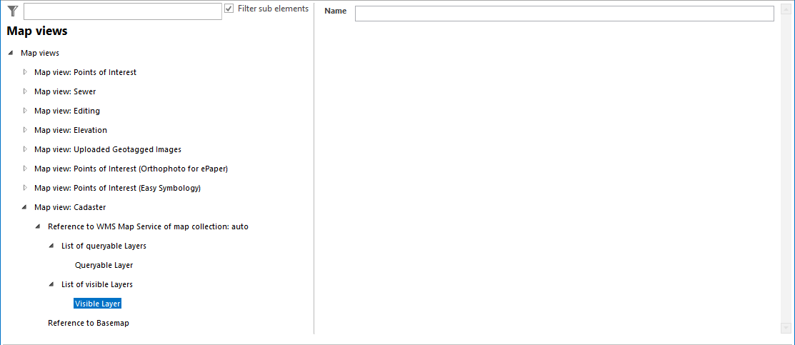 Configuration of Visible Layers within the list of visible Layers