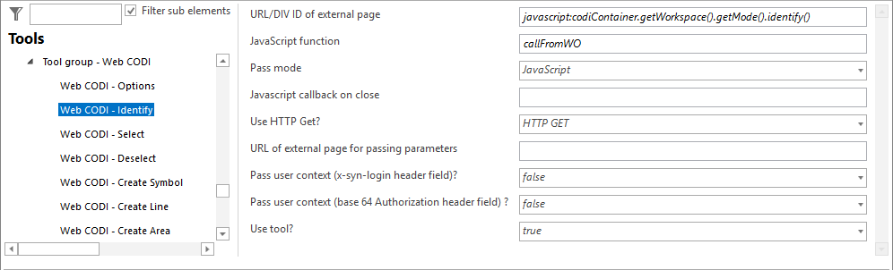 Configuration - Web CODI Identify