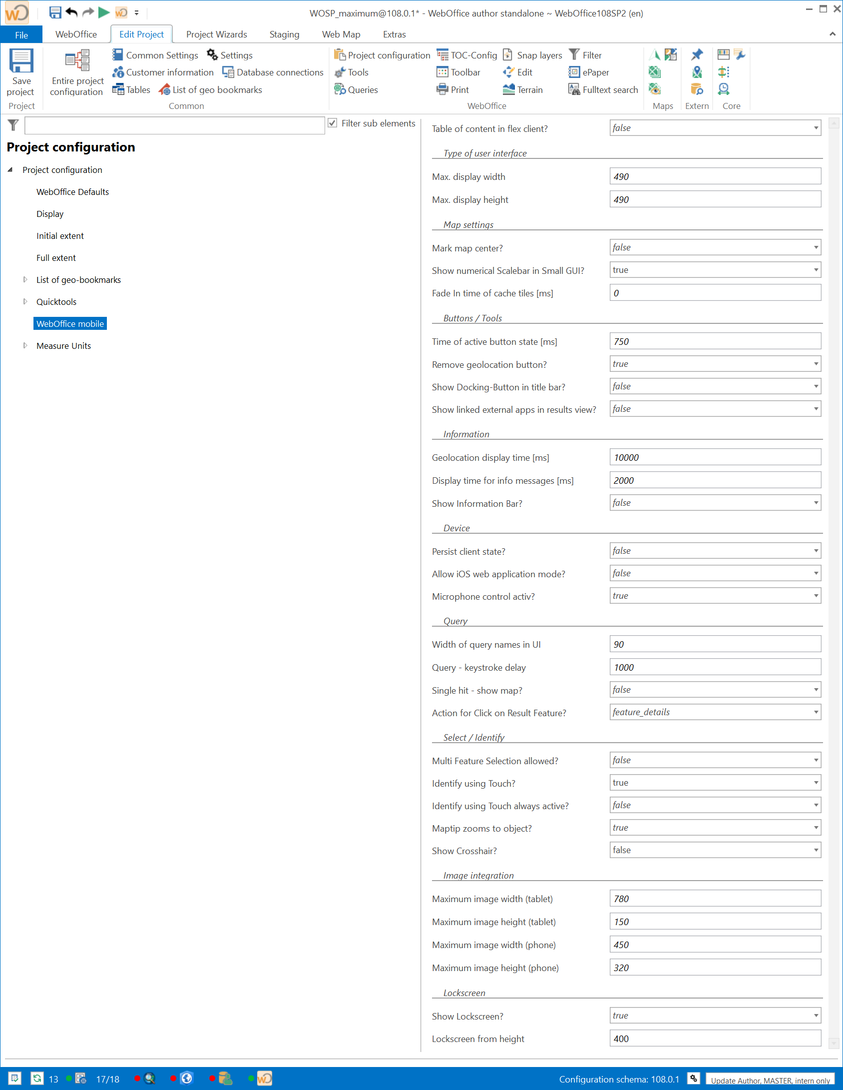 WebOffice mobile configuration