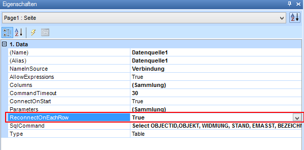 Datenquelleneigenschaften Datenquelleneigenschaften