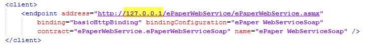TestApplication.exe.config - IP Adresse des WebServices anpassen TestApplication.exe.config - IP Adresse des WebServices anpassen