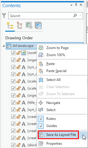 Save layout file Save layout file