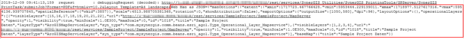 WebMap as JSON String in WebOffice Lofile