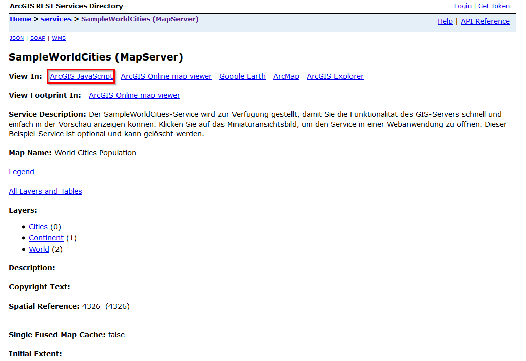 ArcGIS REST services directory ArcGIS REST services directory