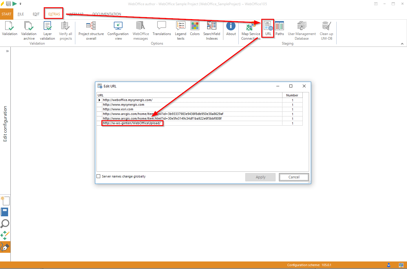 Check the WebOfficeUpload url in the WebOffice author Check the WebOfficeUpload url in the WebOffice author