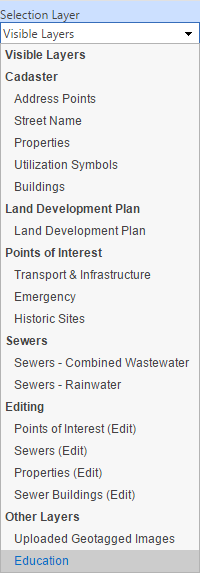 Uploaded layer available for selection Uploaded layer available for selection