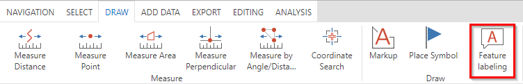 Label Feature tool in the WebOffice core client Label Feature tool in the WebOffice core client