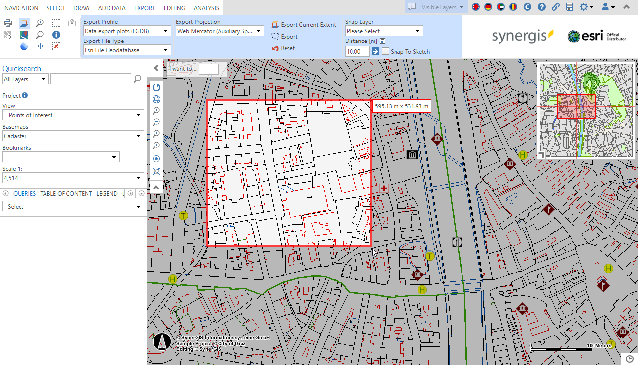 Data export using a bounding box Data export using a bounding box