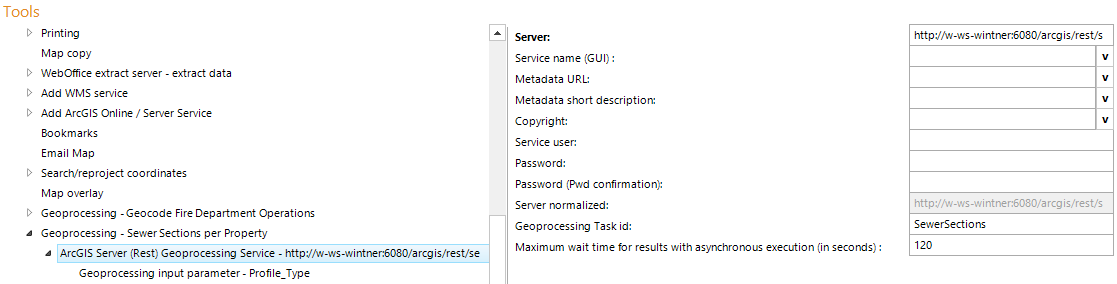 Geoprocessing tool in WebOffice author Geoprocessing tool in WebOffice author