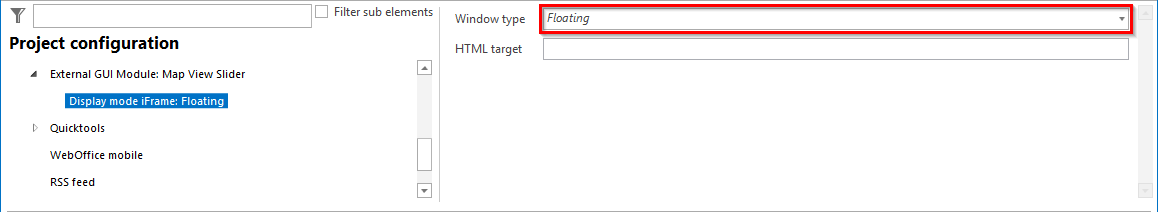 Konfiguration des Anzeigemodus iFrame