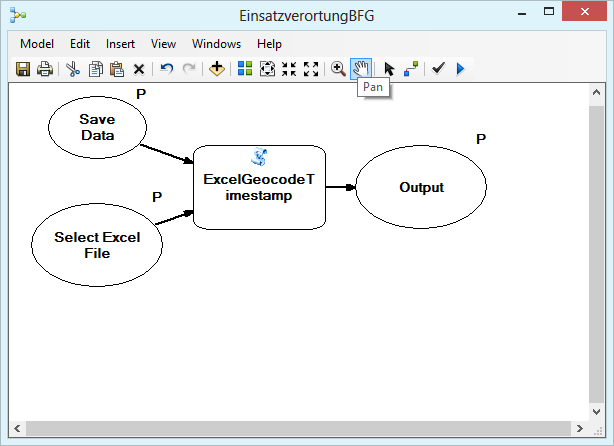Geoprocessing model in ArcMap ModelBuilder Geoprocessing model in ArcMap ModelBuilder